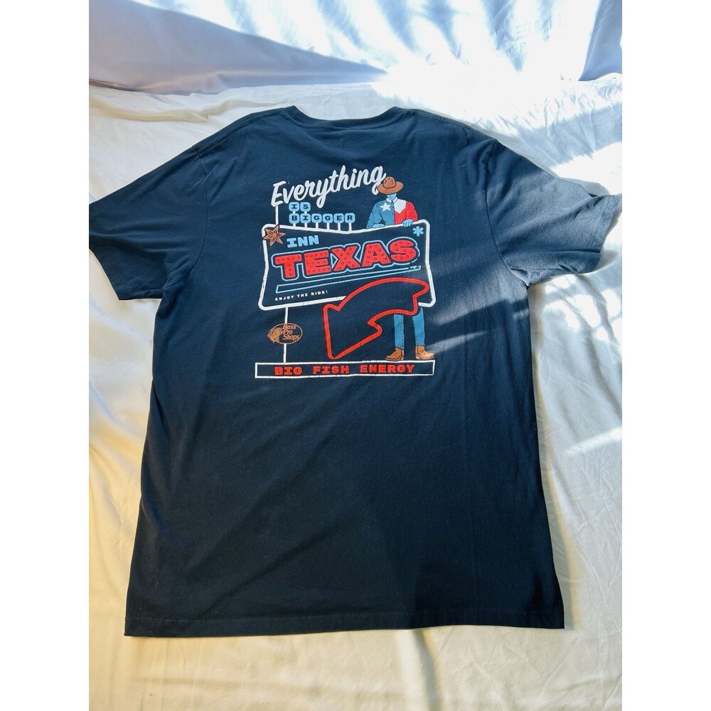 Bass Pro Shops Texas CL/TG Black With Neon Sign Esc Design T-Shirt